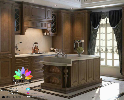 کابینت سازی فرمانی_کابینت ممبران_کابینت ممبران قهوه ای